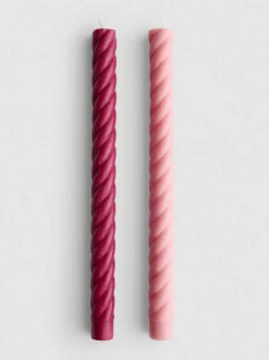 Pack de 2 velas en espiral para candelabro