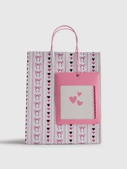 Pack 3 en 1 de bolsa para regalo con corazón y lazo