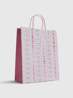 Pack 3 en 1 de bolsa para regalo con corazón y lazo