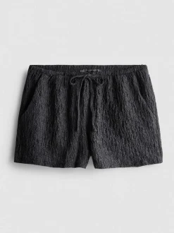 Pantalón corto fruncido con cordón de ajuste