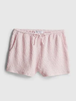 Pantalón corto fruncido con cordón de ajuste