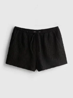 Pantalón corto fruncido con cordón de ajuste