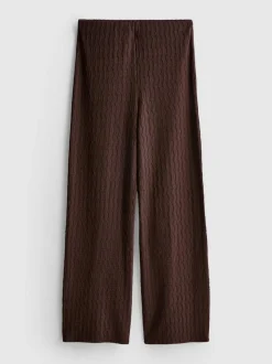 Pantalones anchos con efecto fruncido