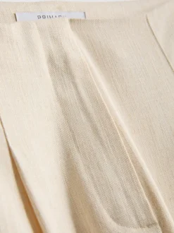 Pantalones anchos texturizados con pinzas