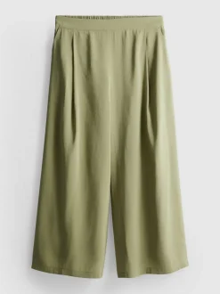 Pantalones anchos tipo culotte de talle medio