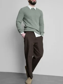 Pantalones chinos de talle medio