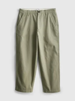 Pantalones chinos holgados de tiro medio