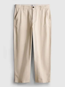 Pantalones chinos holgados de tiro medio