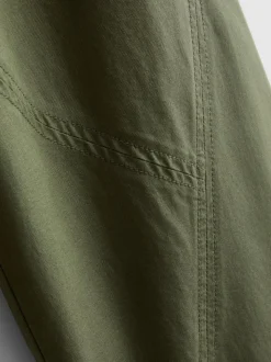 Pantalones cocoon de lona de algodón