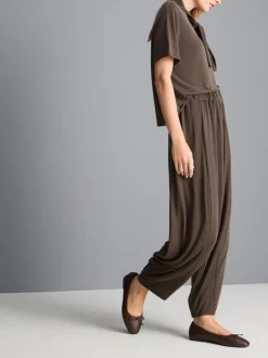 Pantalones cocoon de punto
