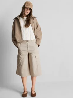 Pantalones cortos cargo de algodón de estilo militar