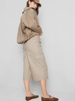 Pantalones cortos cargo de algodón de estilo militar