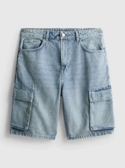 Pantalones cortos cargo vaqueros