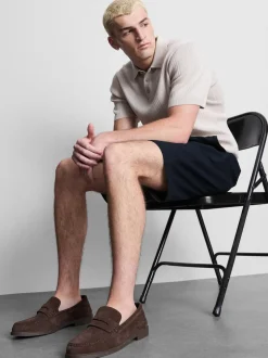 Pantalones cortos chinos con cinturón