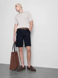 Pantalones cortos chinos con cinturón