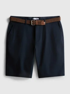 Pantalones cortos chinos con cinturón