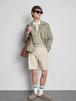 Pantalones cortos chinos con cinturón