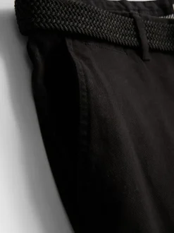 Pantalones cortos chinos con cinturón