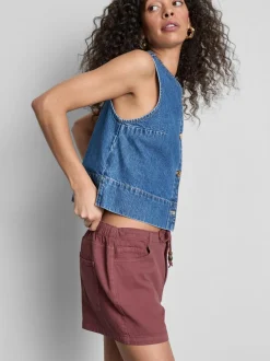 Pantalones cortos con cordón de ajuste con cuentas