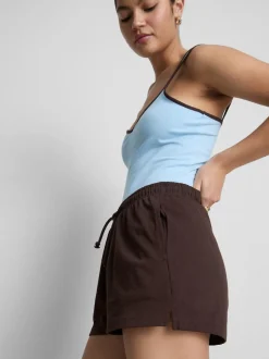 Pantalones cortos de algodón con cordón de ajuste