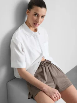 Pantalones cortos de algodón con cordón de ajuste