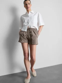 Pantalones cortos de algodón con cordón de ajuste
