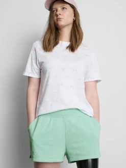 Pantalones cortos de algodón con bajo abierto