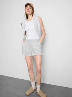 Pantalones cortos de algodón con bajo abierto