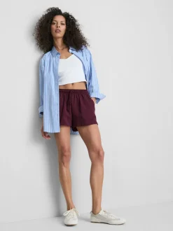 Pantalones cortos de algodón con cordón de ajuste