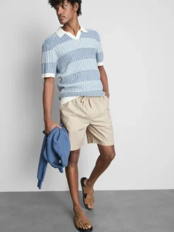 Pantalones cortos de lino con cordón de ajuste