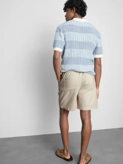 Pantalones cortos de lino con cordón de ajuste