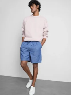 Pantalones cortos de lino con cordón de ajuste