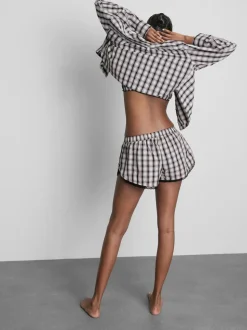 Pantalones cortos de pijama a cuadros Love To Lounge