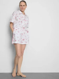 Pantalones cortos de pijama de algodón estampados