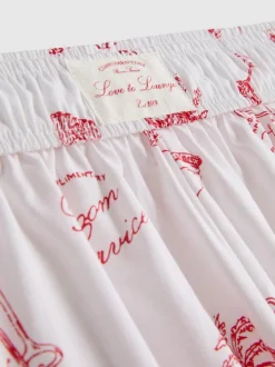 Pantalones cortos de pijama de algodón estampados