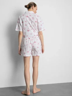 Pantalones cortos de pijama de algodón estampados