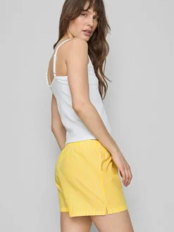 Pantalones cortos de pijama de algodón tejido