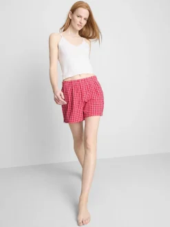Pantalones cortos de pijama de algodón tejido