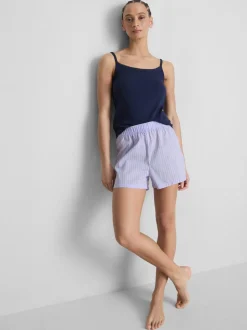 Pantalones cortos de pijama de algodón con estampado