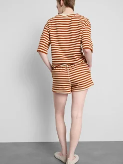 Pantalones cortos de punto de rayas con algodón