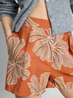 Pantalones cortos estampados de talle alto