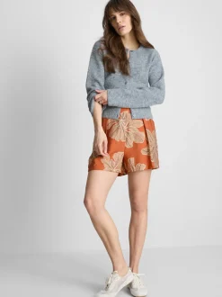 Pantalones cortos estampados de talle alto