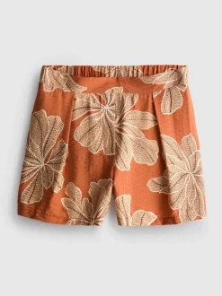 Pantalones cortos estampados de talle alto
