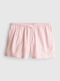 Pantalones cortos Oxford de talle alto a rayas