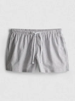 Pantalones cortos Oxford de talle alto a rayas