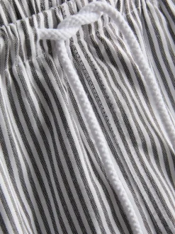 Pantalones cortos Oxford de talle alto a rayas