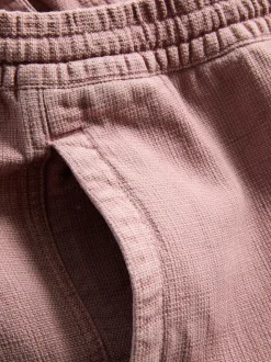 Pantalones cortos texturizados con cordón de ajuste