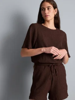 Pantalones cortos texturizados holgados