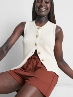 Pantalones cortos texturizados con cordón de ajuste
