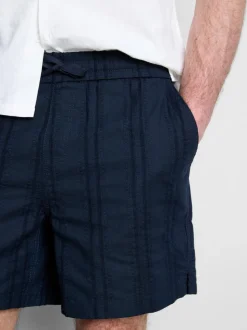 Pantalones cortos texturizados con cordón de ajuste